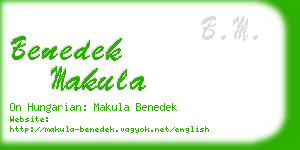 benedek makula business card